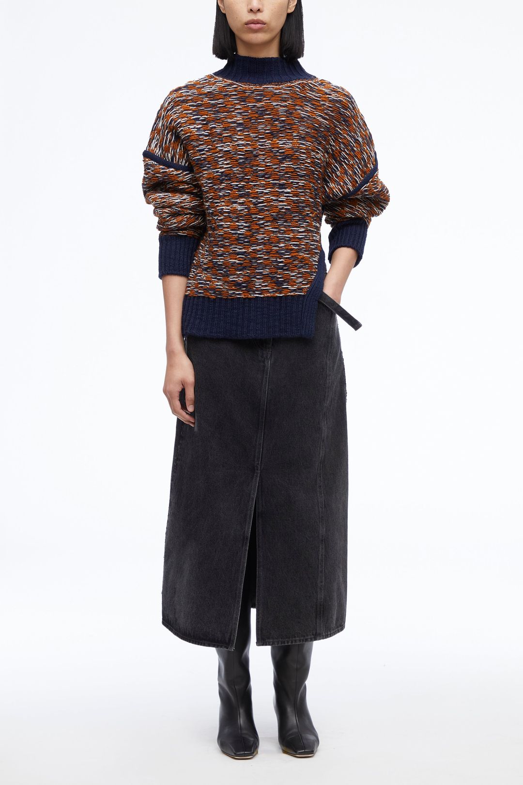 Wool Jacquard Turtleneck Sweater #7