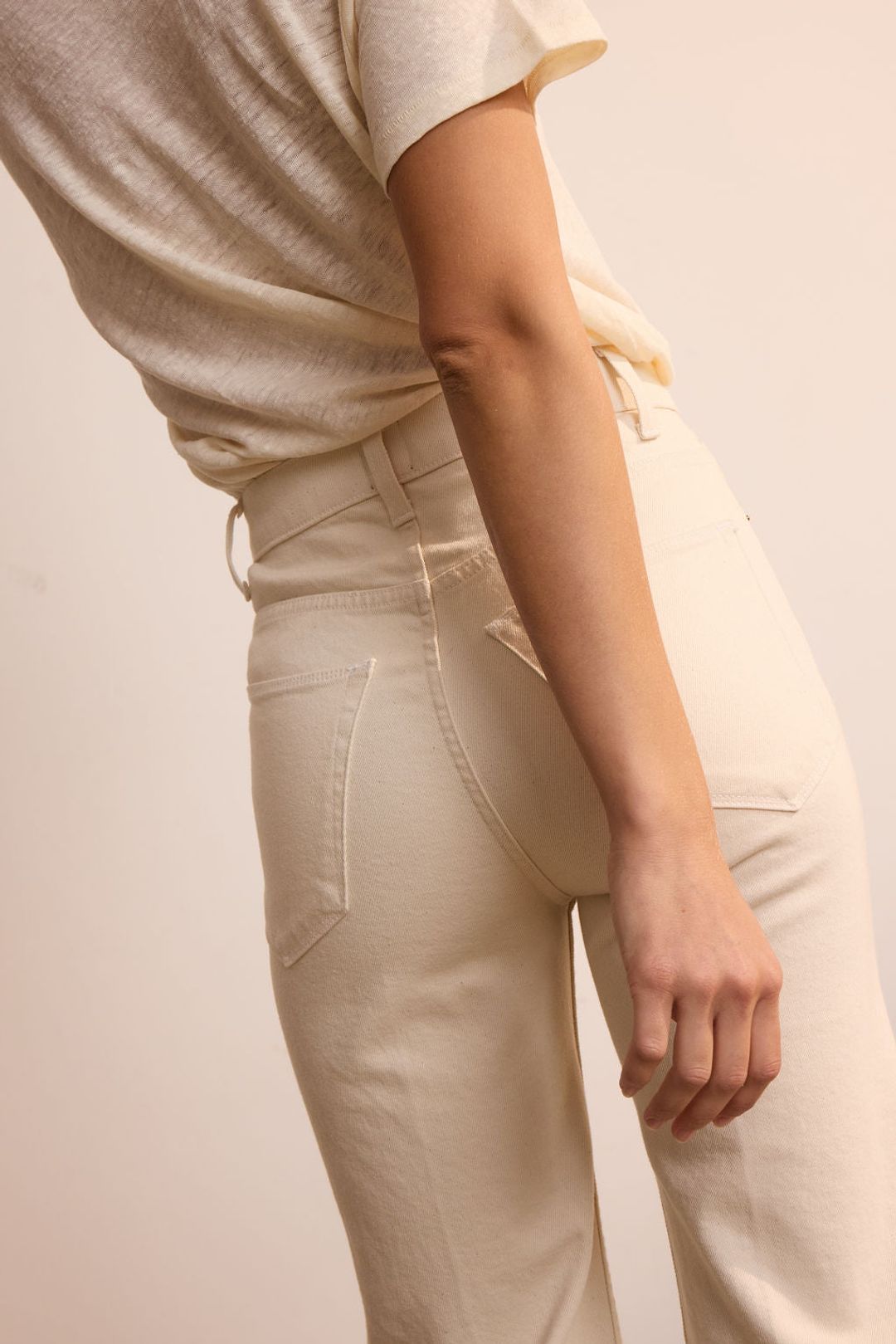 The Crease Jean in Ecru #16