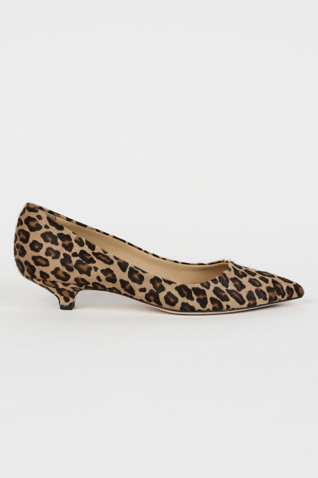 The Kitty Point Heel in Ponyhair Leopard
