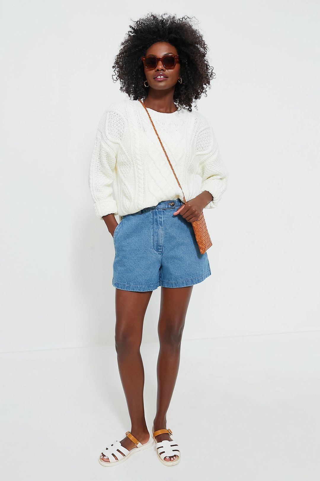Ivory Cable Knit Courchevel Sweater #3