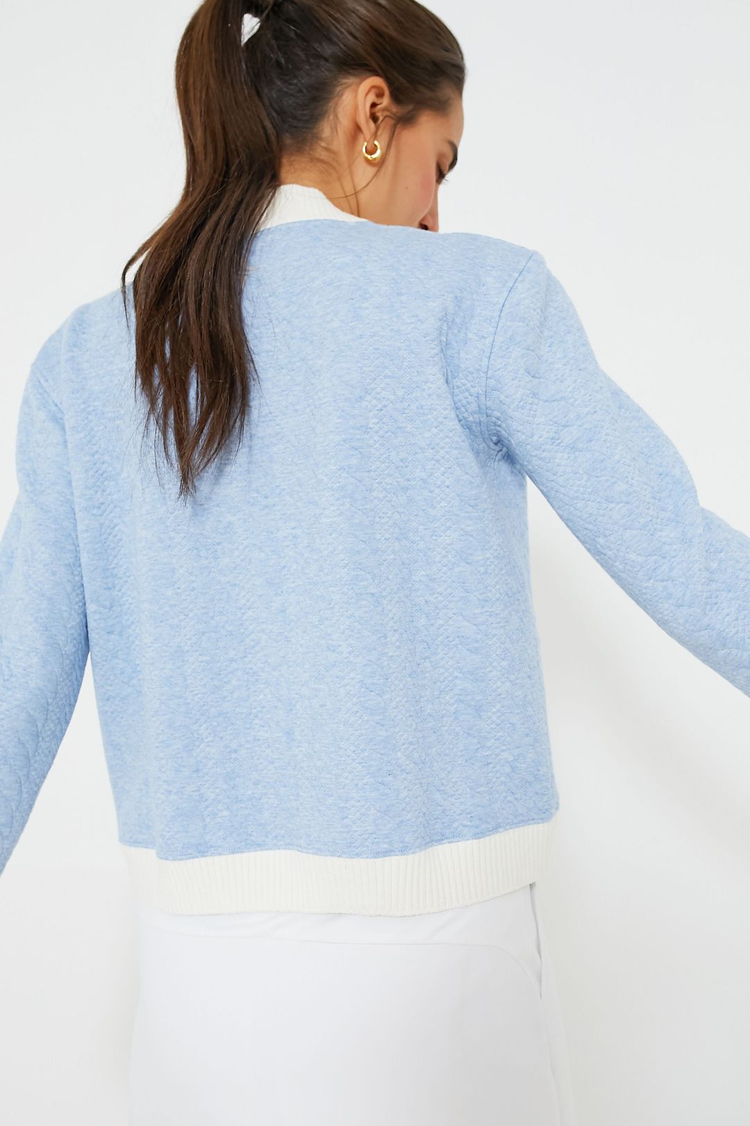 Light Blue Cable Charley Cardigan #5