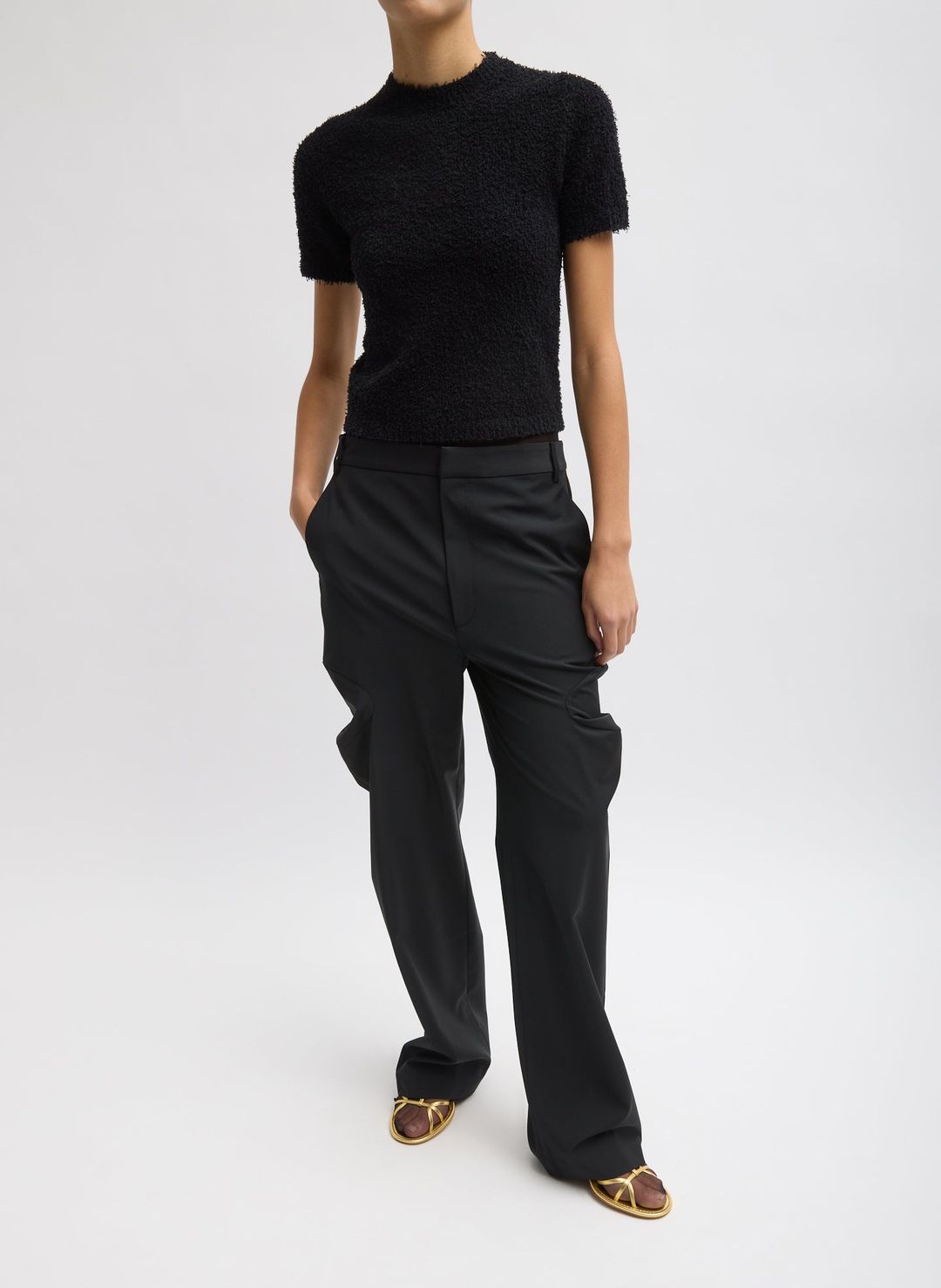 Recycled Tropical Wool Sculpted Meir Trouser