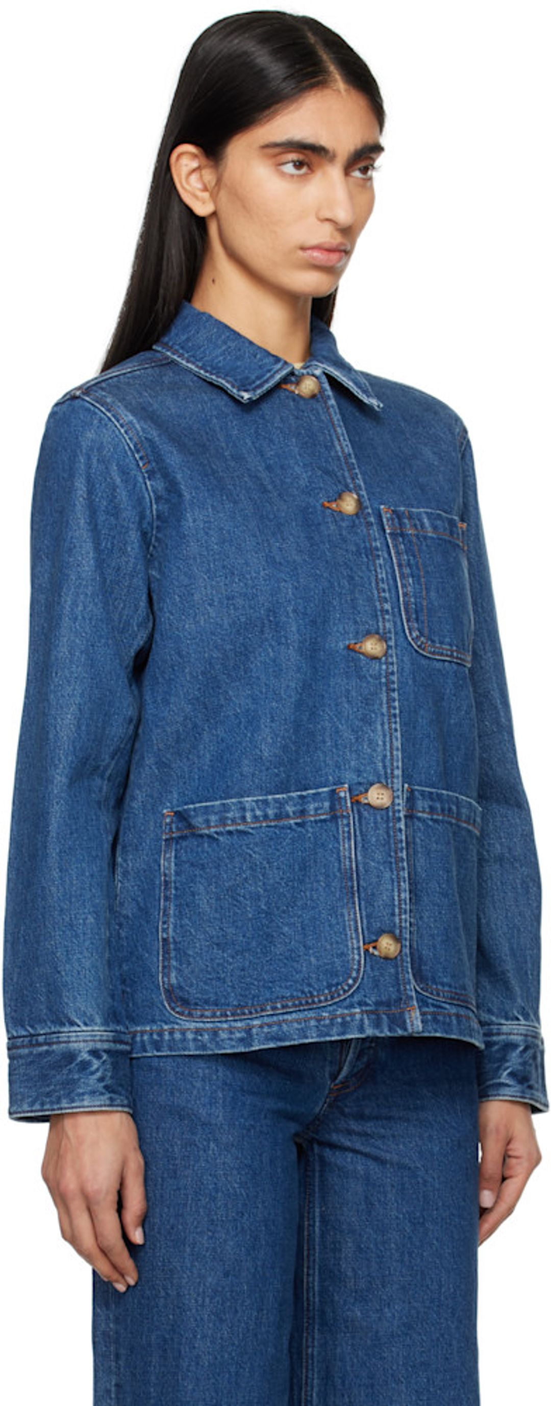 Blue Silvana Logo Denim Jacket #2