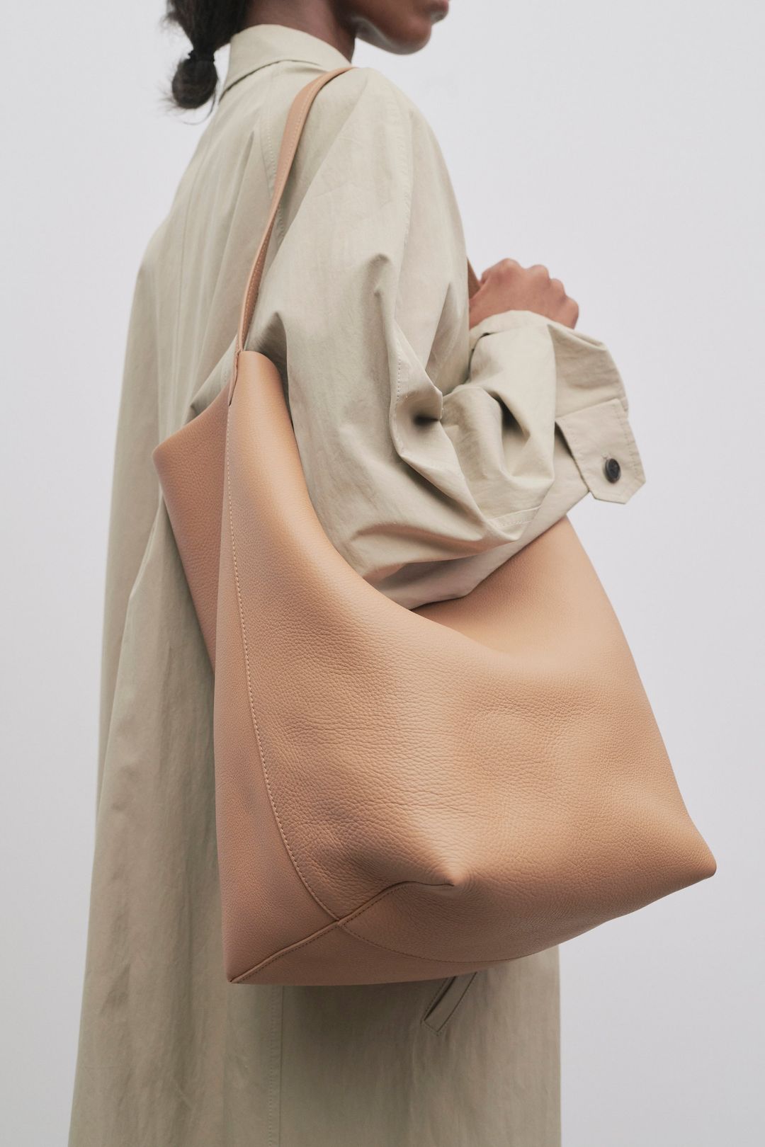 Large N/S Park Tote Bag in Leather #4