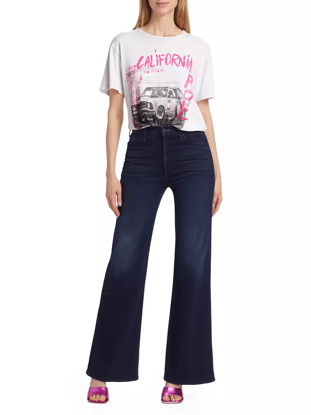 The Hustler Roller Sneak High-Rise Flared Jeans