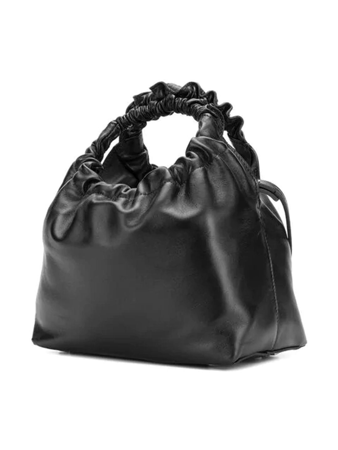Double Circle Small Leather Bag In Black #10