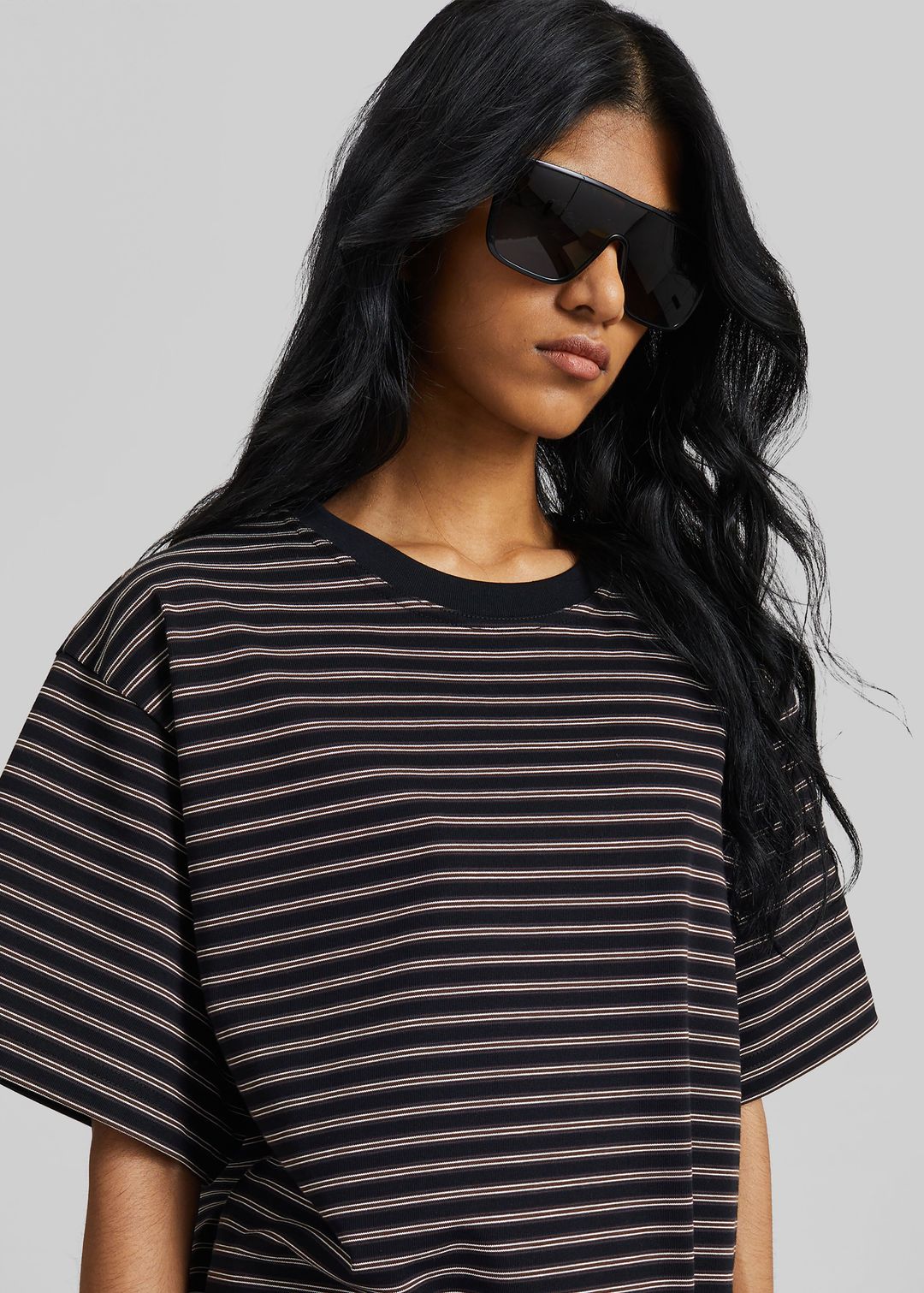 Hemse T-Shirt Dress - Black Multi Stripe #3