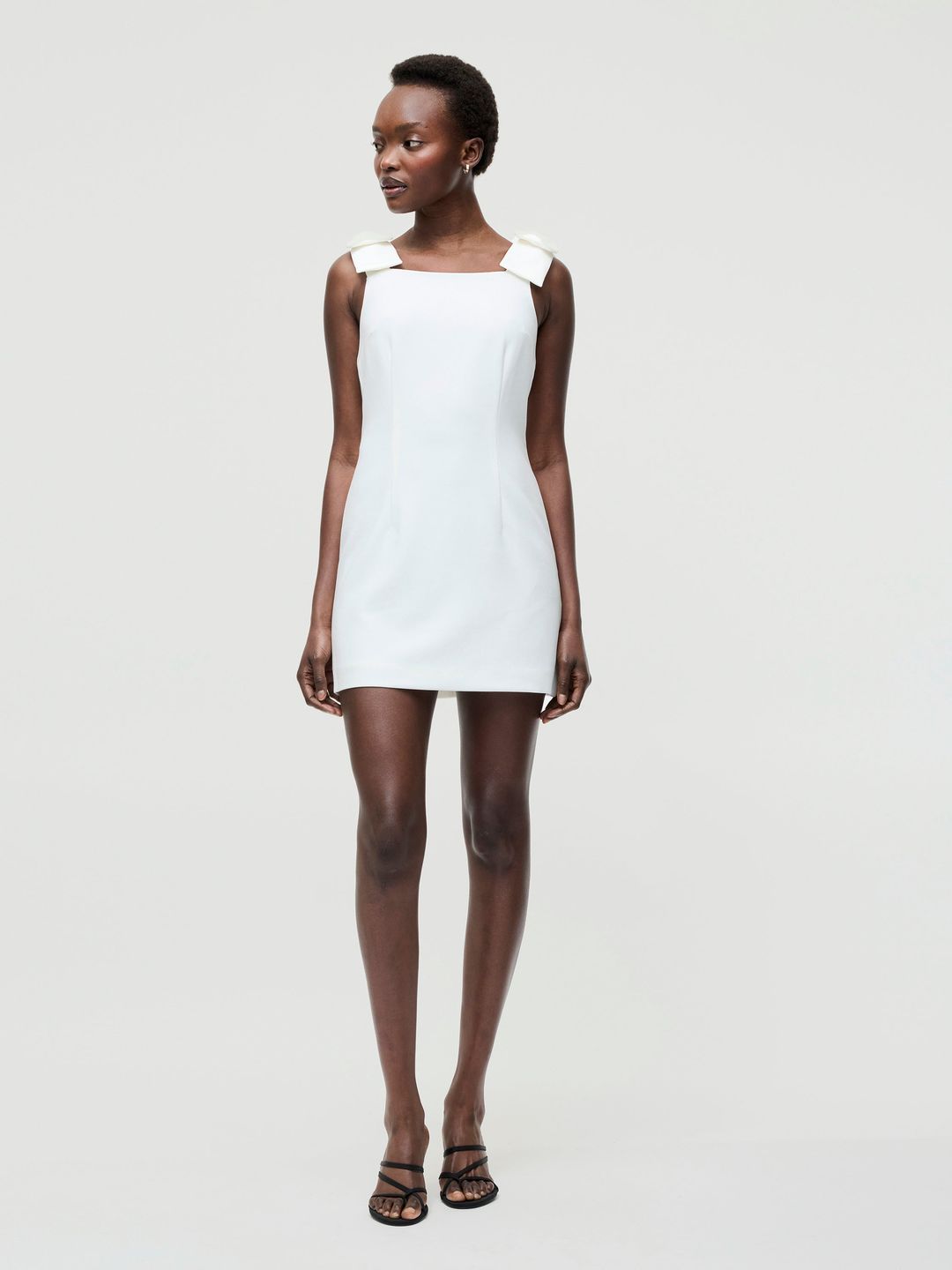 Whisper Bow Strap Mini Dress