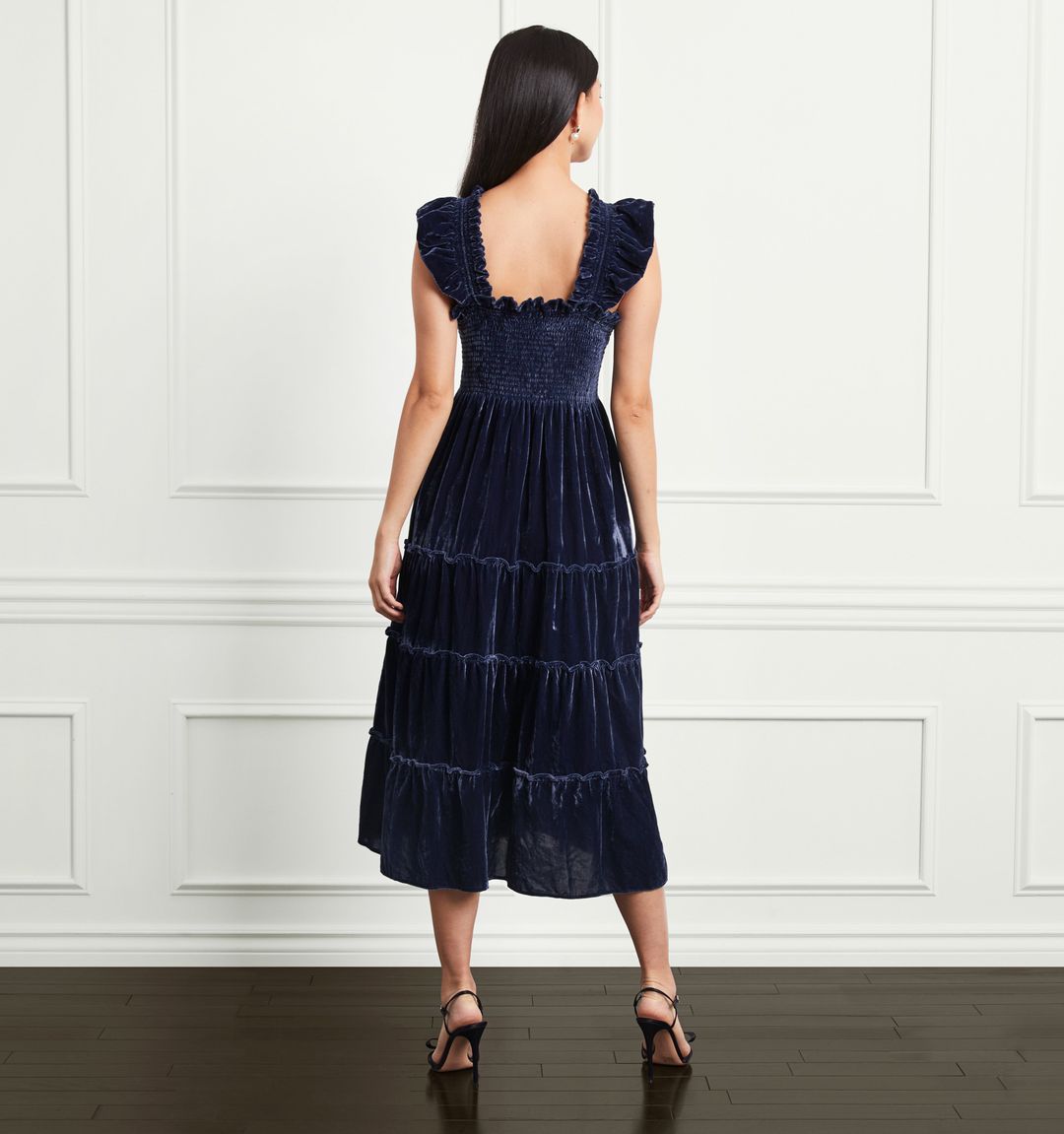 The Ellie Nap Dress - Navy Velvet #3