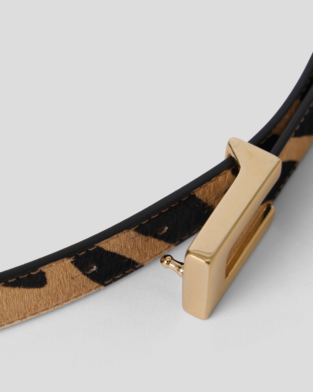 NATE CALF-HAIR LEATHER BELT #5