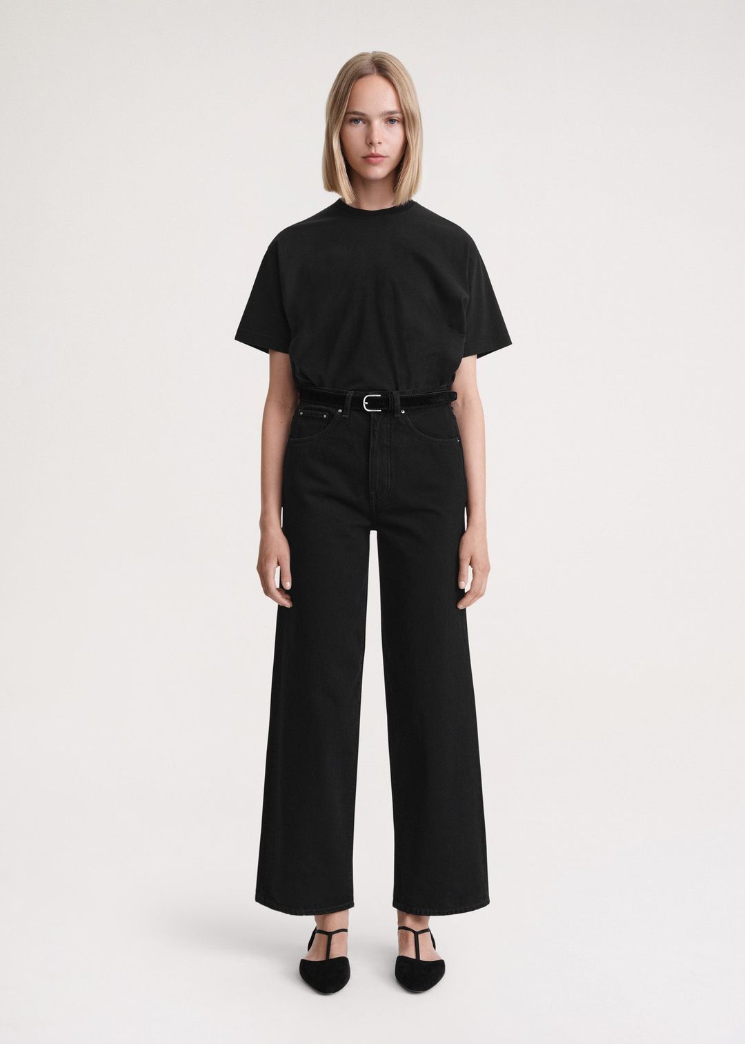 Flare fit denim black