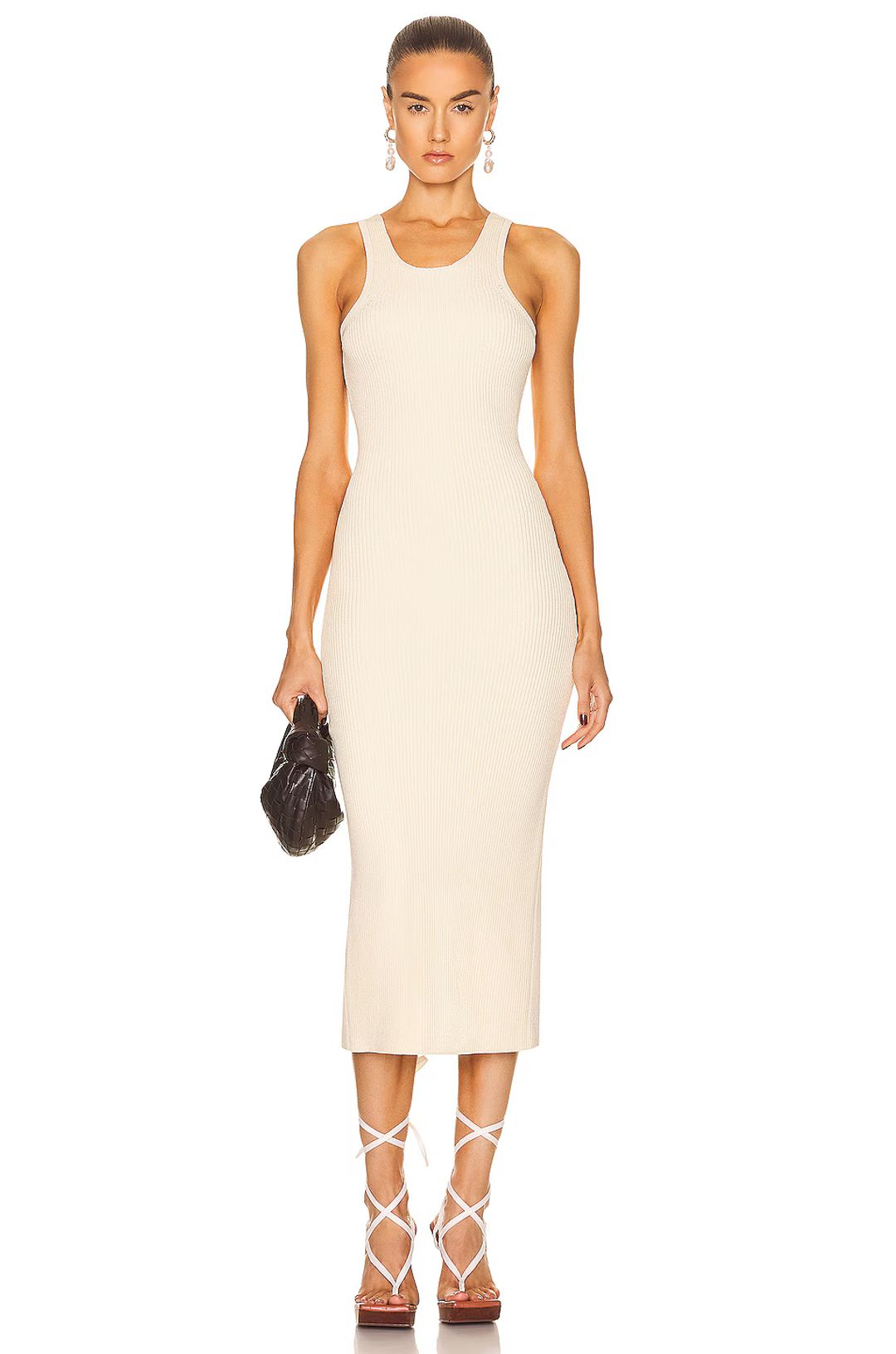 Seamless rib tank dress elderflower #2