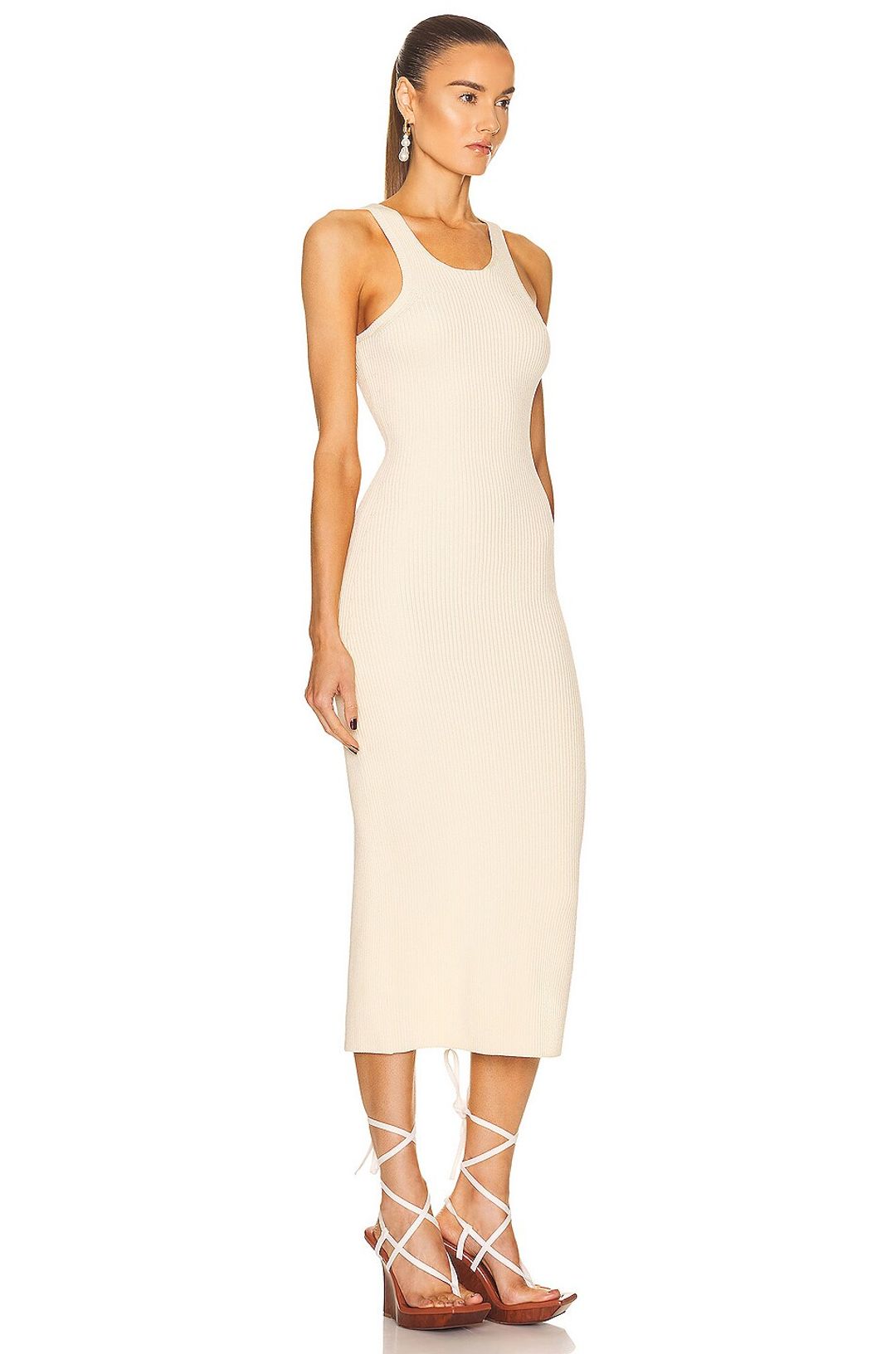 Seamless rib tank dress elderflower #3