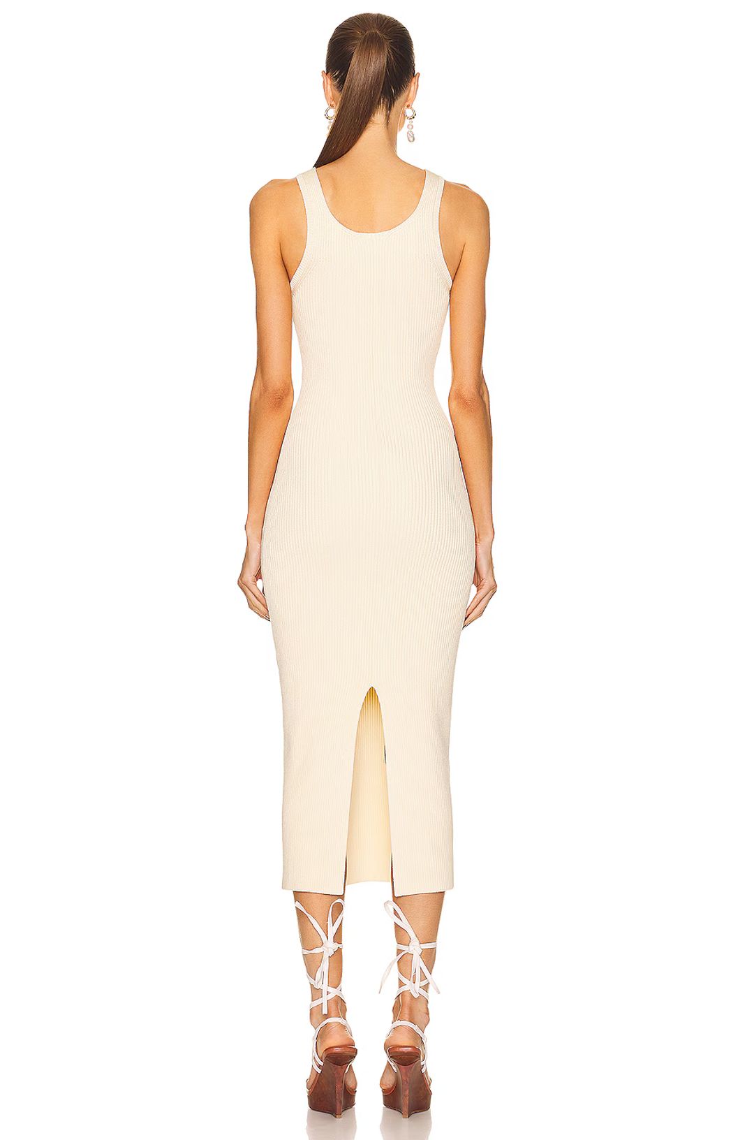 Seamless rib tank dress elderflower #4