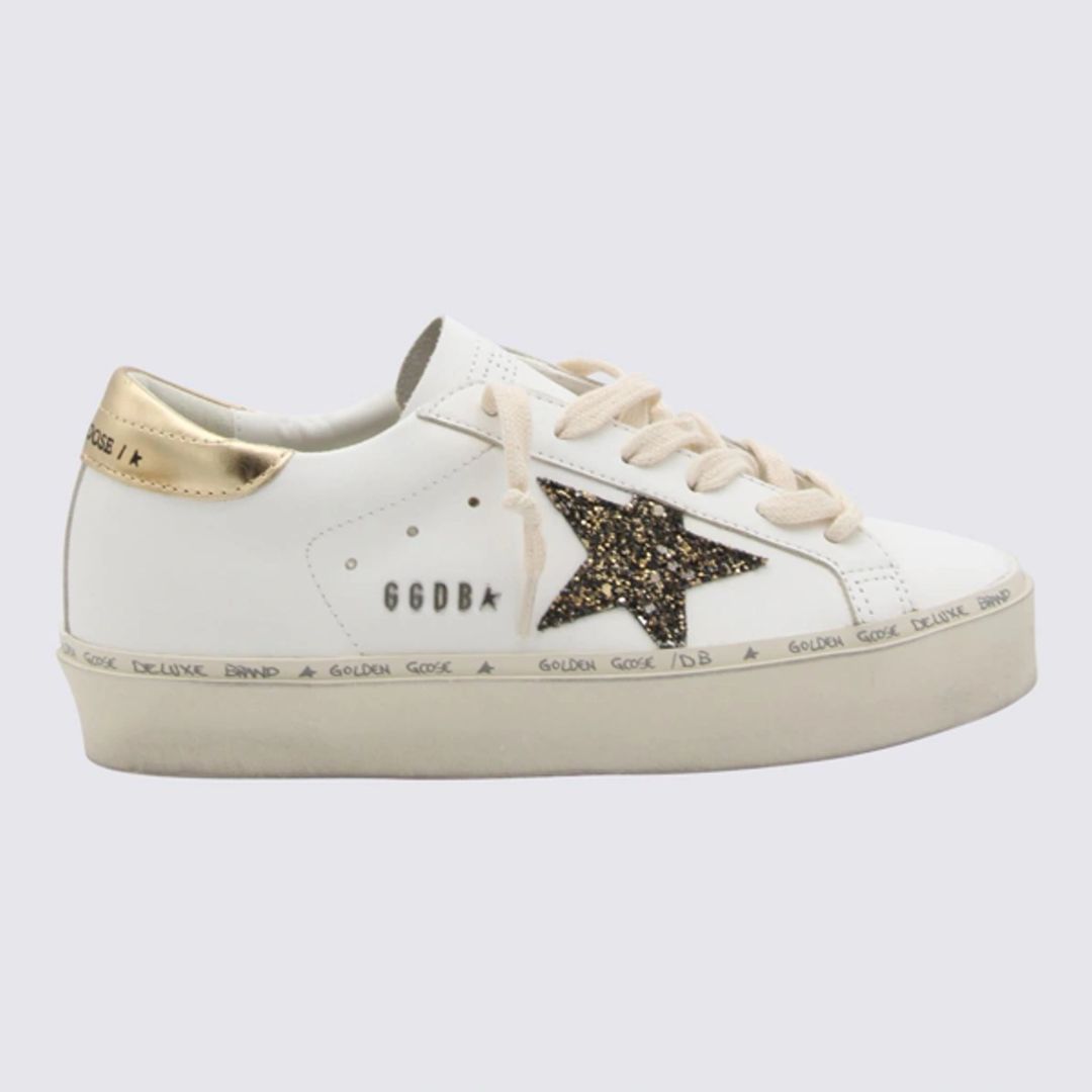 Hi Star Leather Sneaker In White/Gold/Silver #5