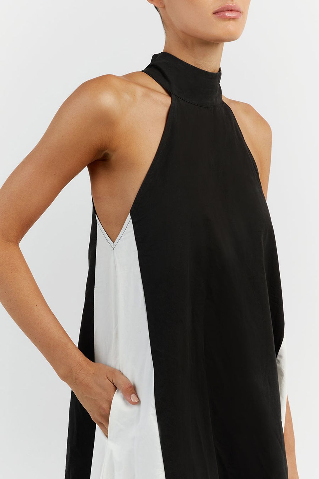 AURORA COTTON TWO TONE MIDI DRESS #4