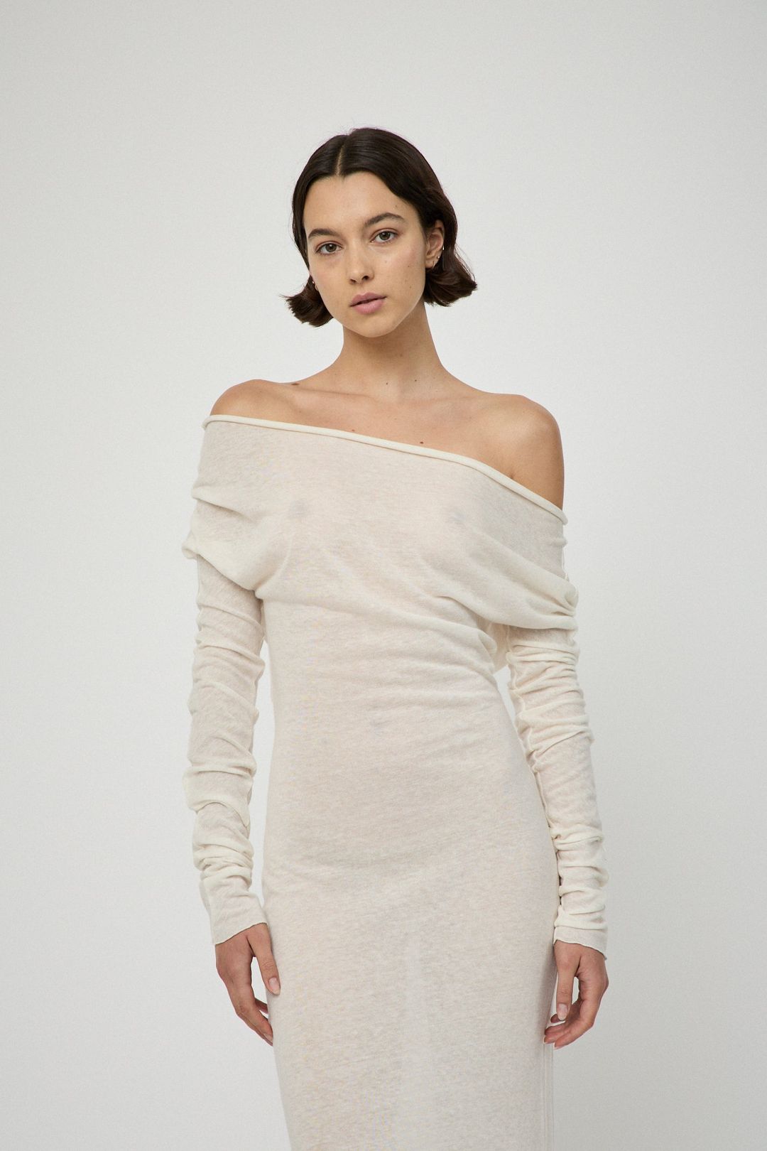 Cotton Cashmere Long Sleeve Glove Dress #3