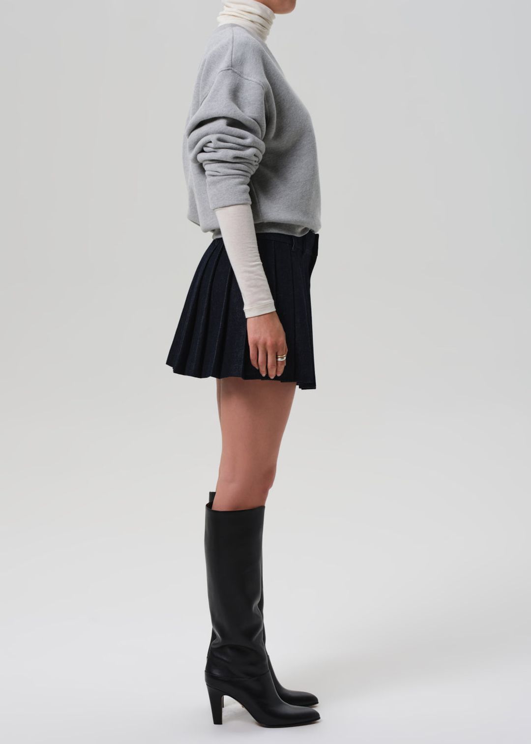 Pleated Mini Skirt in Juno #3