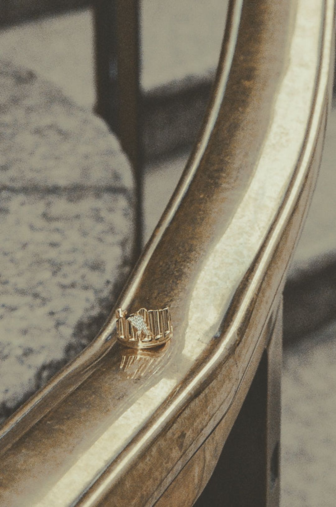 Column - 18 Carat Yellow Gold and 0.136ct Diamond Ring #5