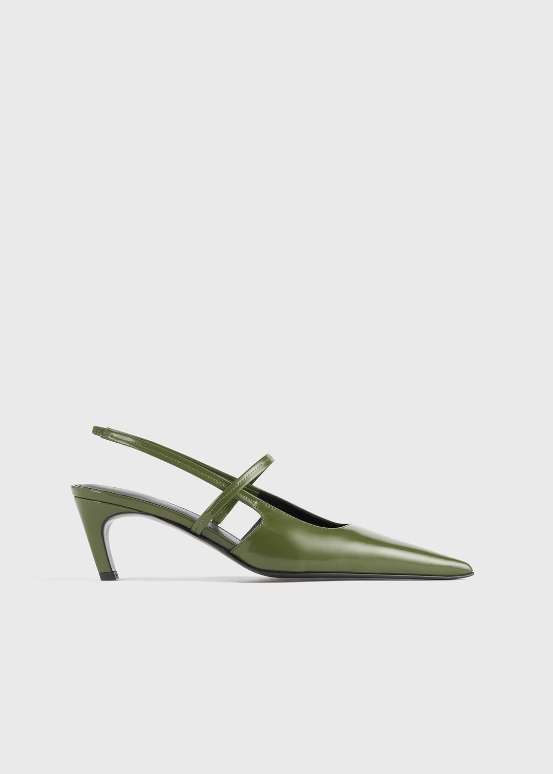Sharp leather slingbacks laurel