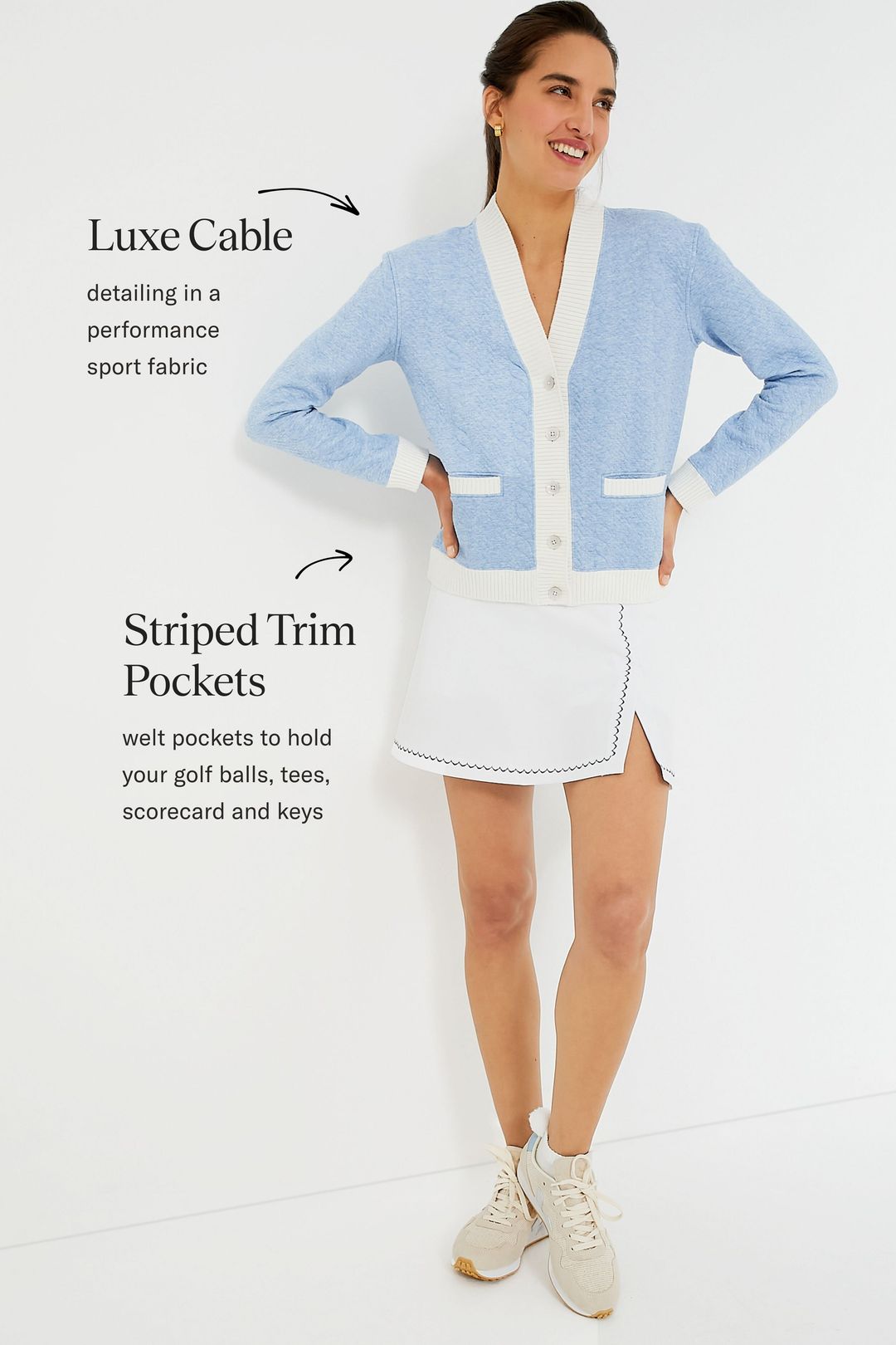 Light Blue Cable Charley Cardigan #3