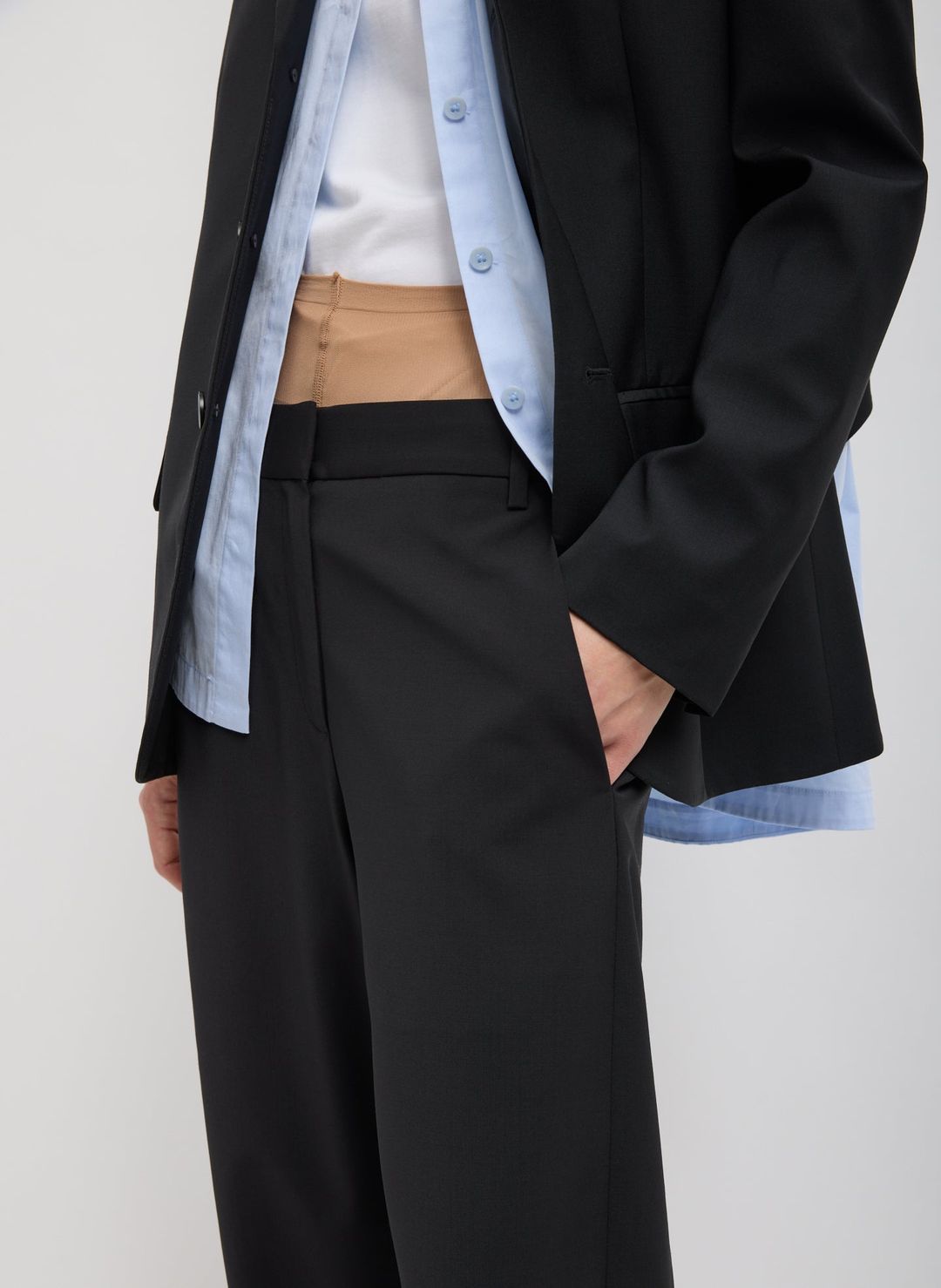 Tropical Wool Reese Sculpted Trouser #8
