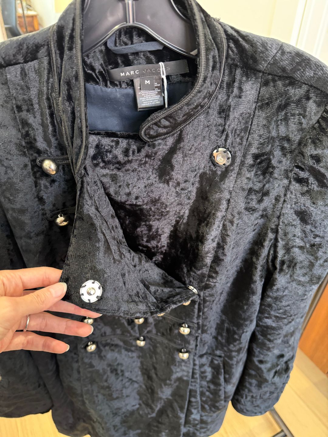 Velvet military coat