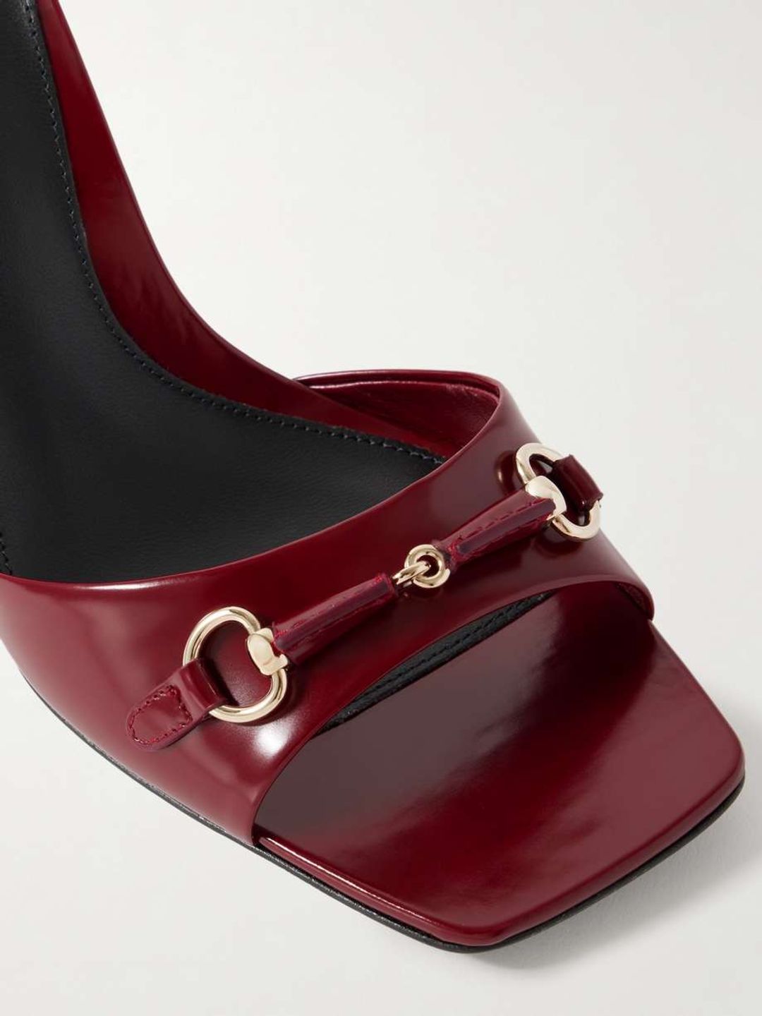 Selene horsebit-embellished patent-leather mules #4