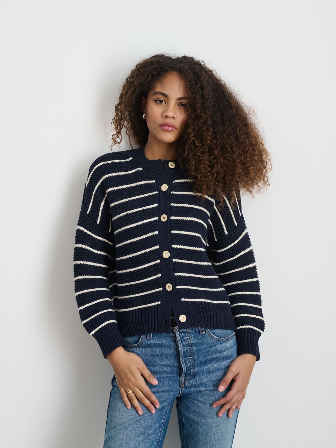 Nico Striped Cardigan in Cotton #4