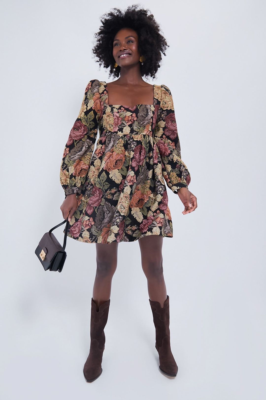 Chocolate Multi Fleur Dress #2