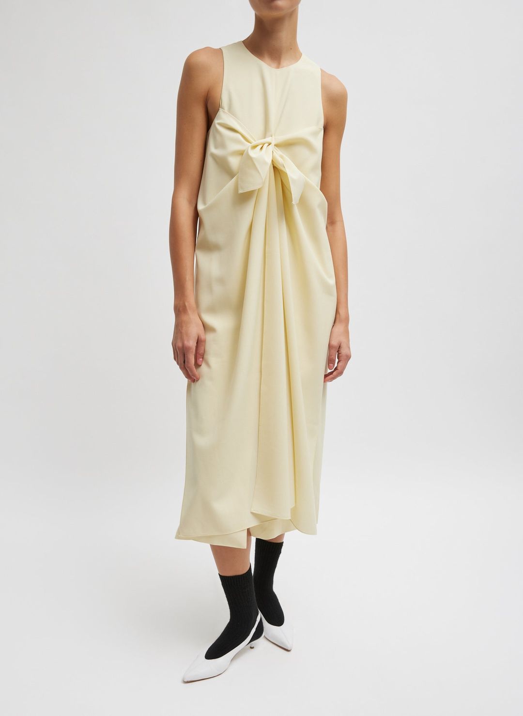Tropical Wool Tie Front Dress #4