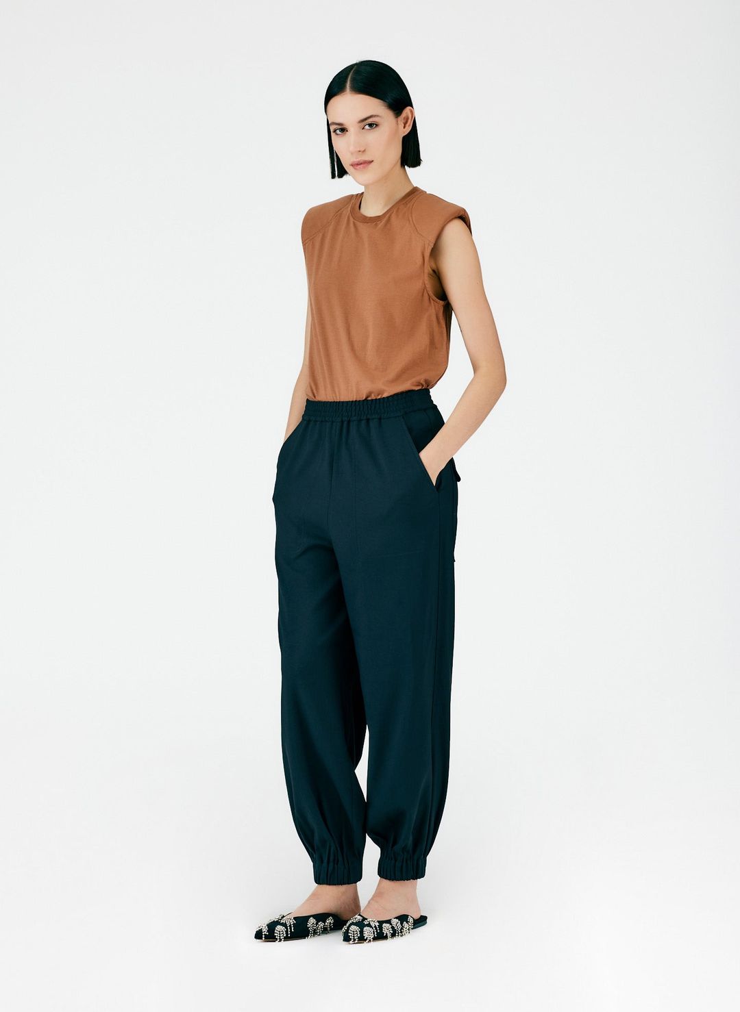Chalky Drape Plashet Jogger - Long #7