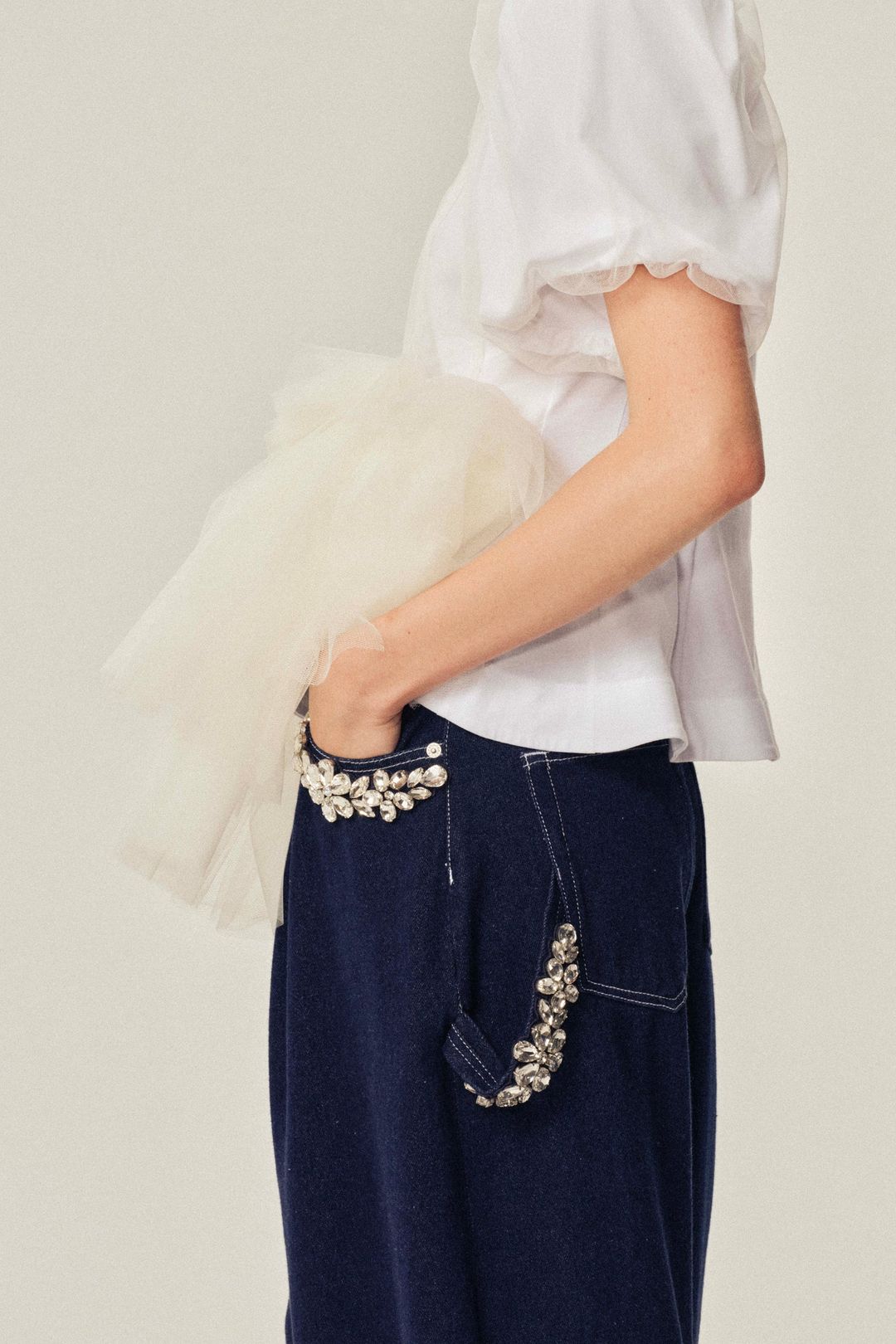 Turbo Embellished Puddle Jeans #3