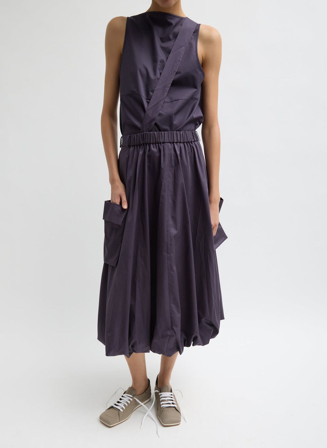 Eco poplin skirt