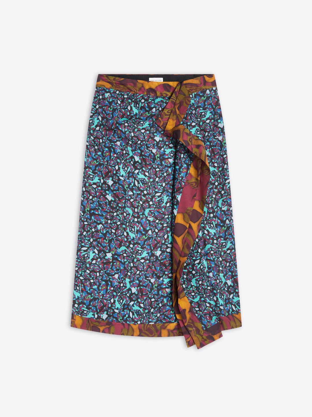 Draped viscose skirt