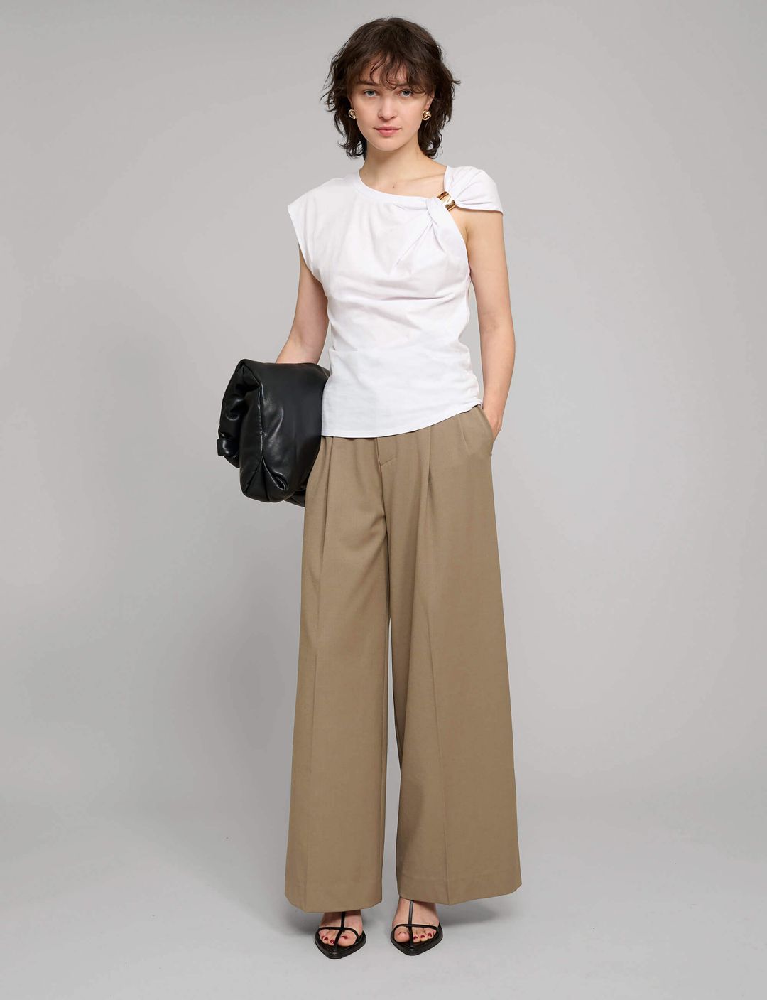 Tan Wide Leg Pants #5