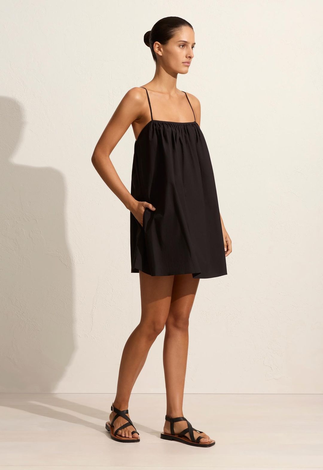 Voluminous Cami Mini Dress Black #4