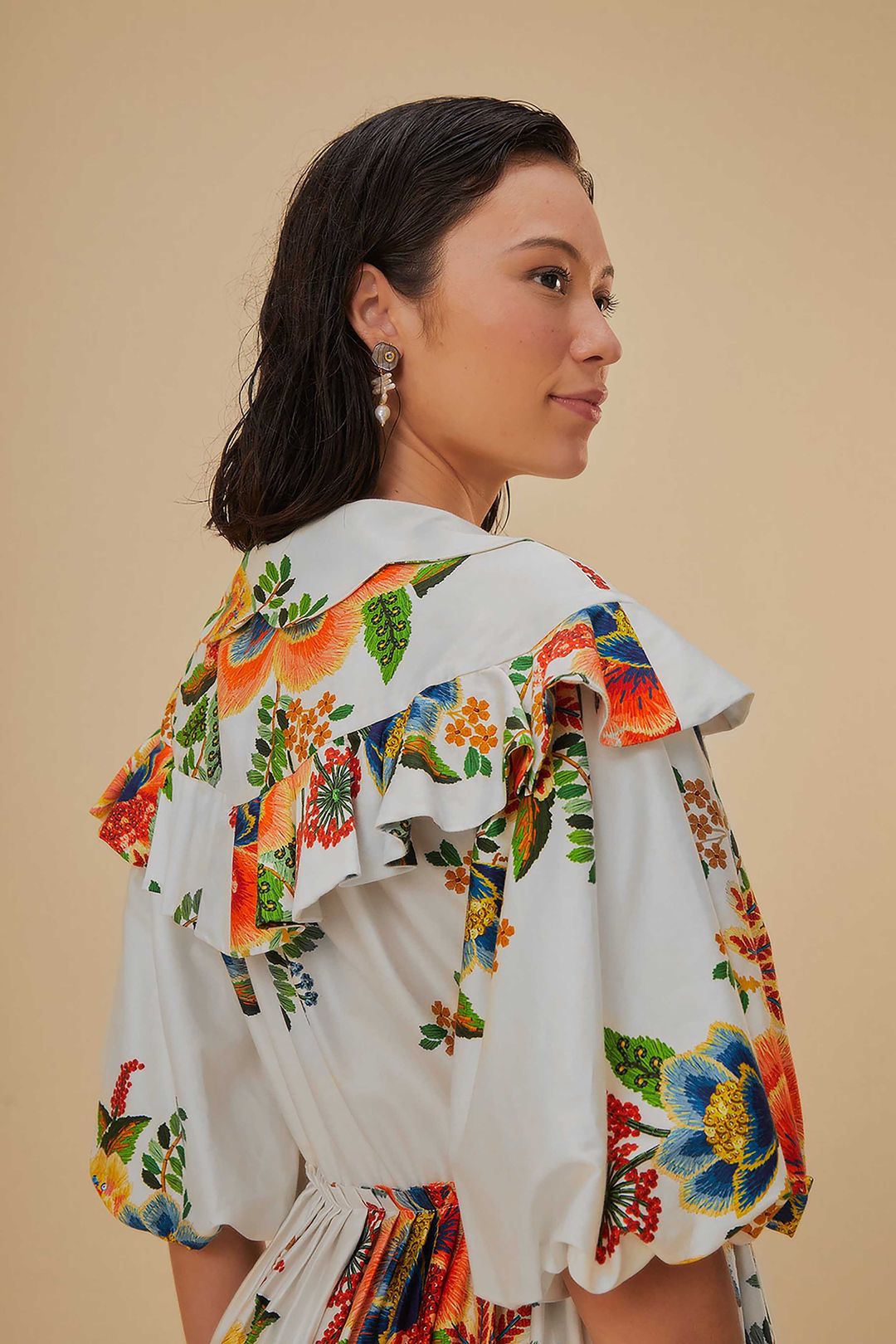 Off-White Delicate Garden Organic Cotton Mini Dress #5