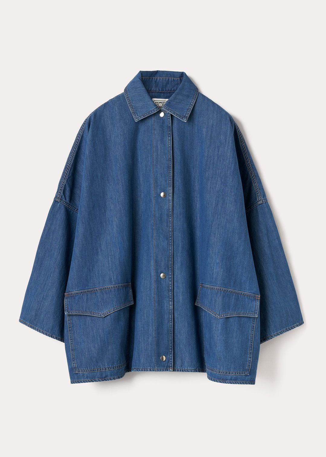 Denim overshirt jacket soft blue