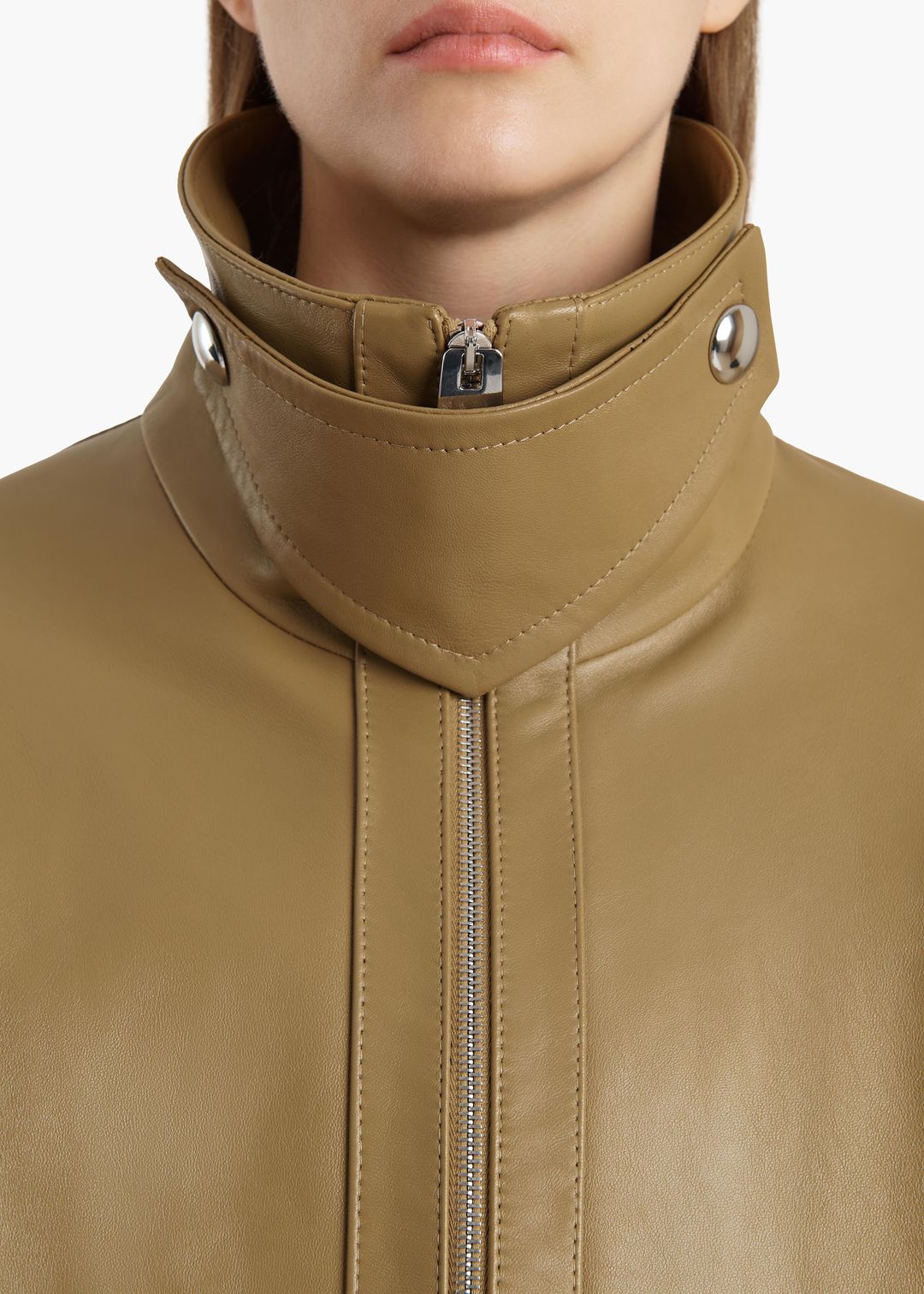 Hamett Jacket in Gold Ochre Leather #5