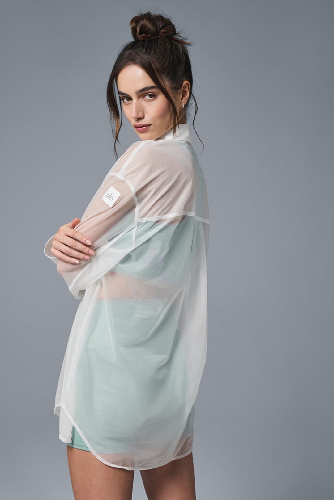 Sheer Effusion Button Down Long Sleeve #3
