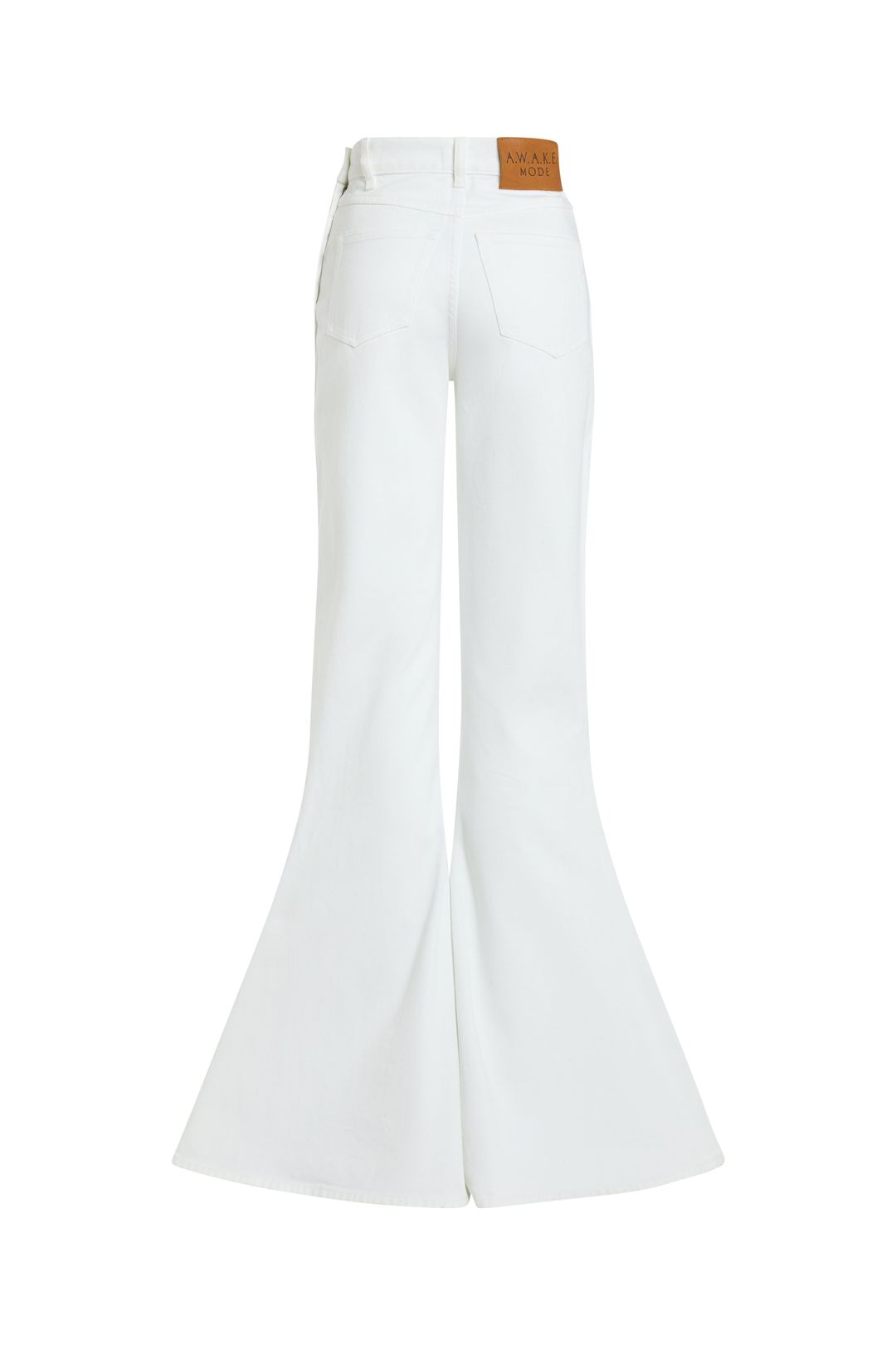 Flared Mirror Jeans White #8