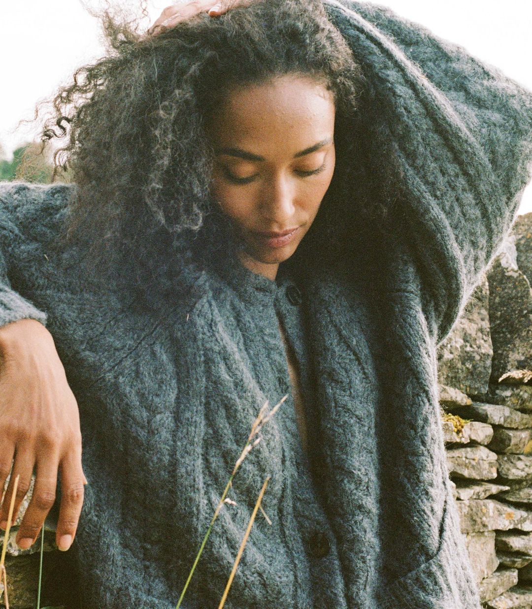 CALDWELL CARDIGAN -- CHARCOAL #4