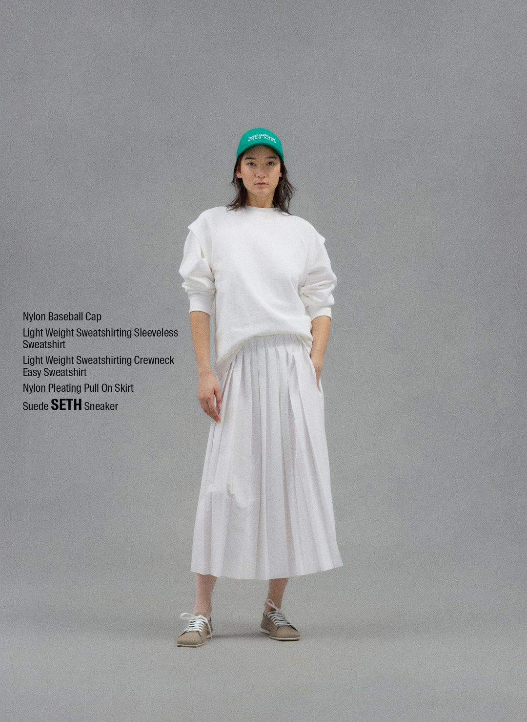 Nylon Pleated Pull On Skirt #2