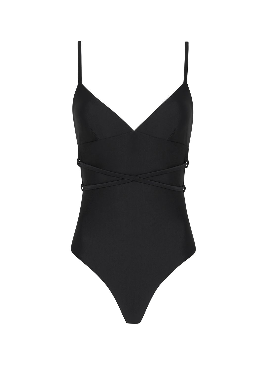 Wrap Plunge Maillot Black