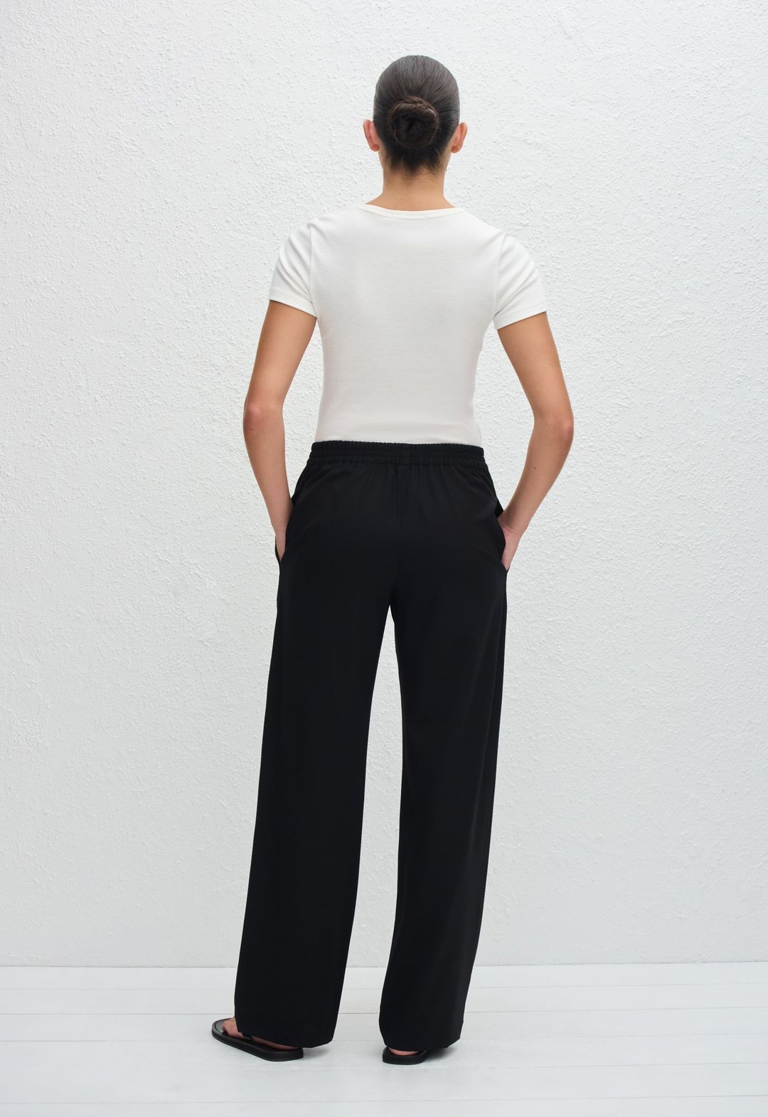 Relaxed Pin-Stitch Trouser - Black #5