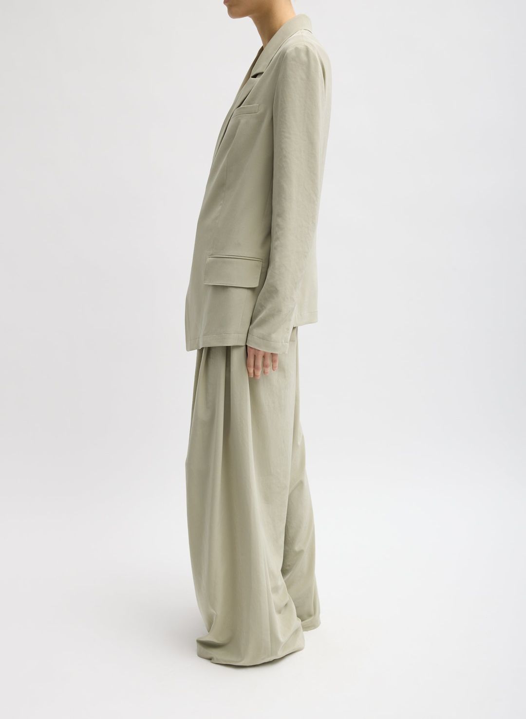 Relaxed Suiting Asymmetrical Wrap Blazer #3