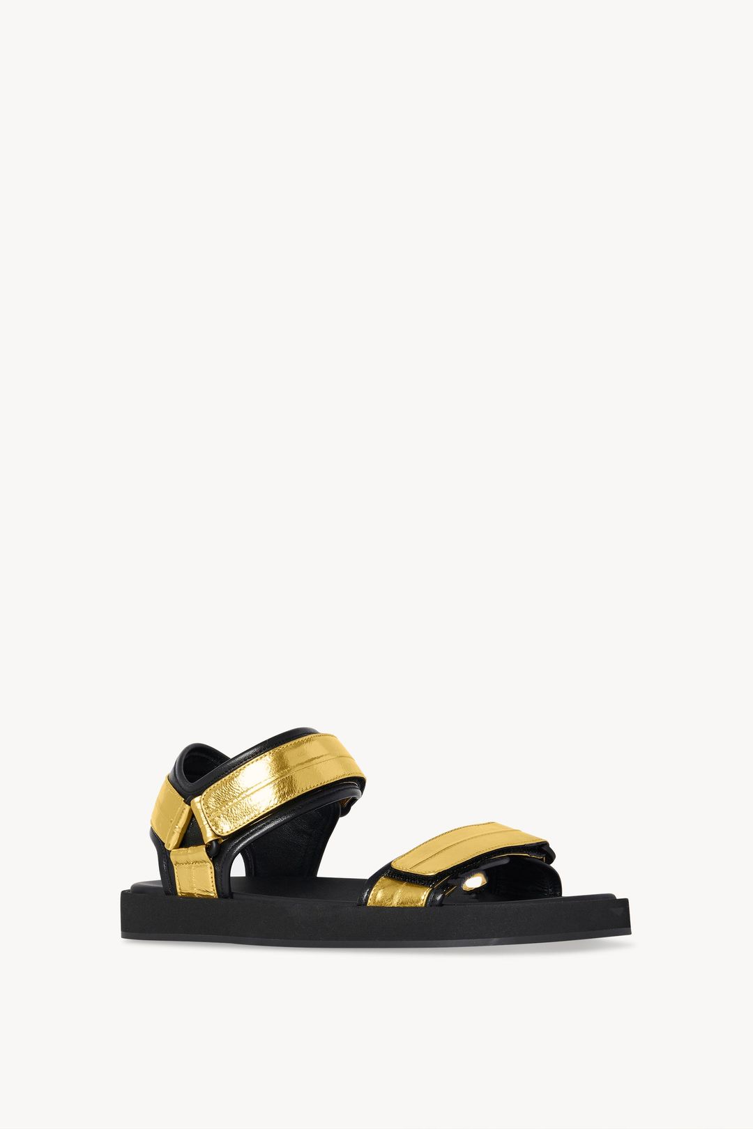 Hook-And-Loop Sandal in Eel and Leather #2