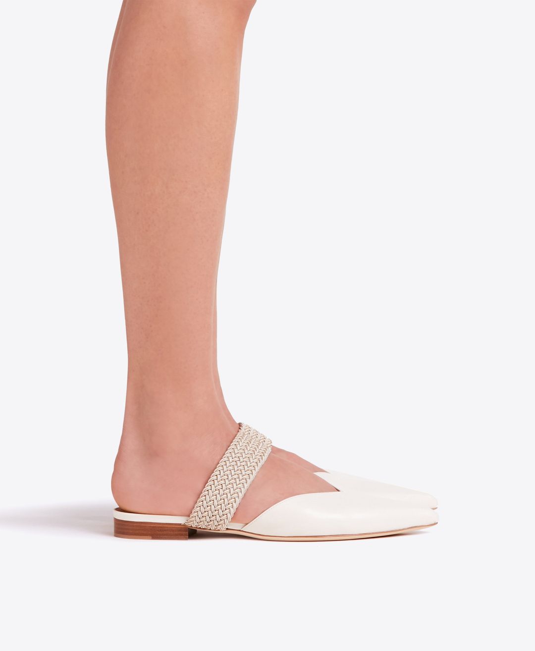 Maisie Flat - Cream Leather Flat Pump #5