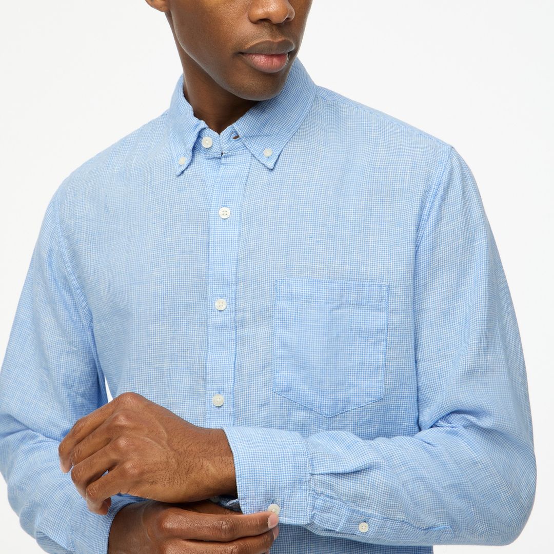 Slim linen-blend shirt #3